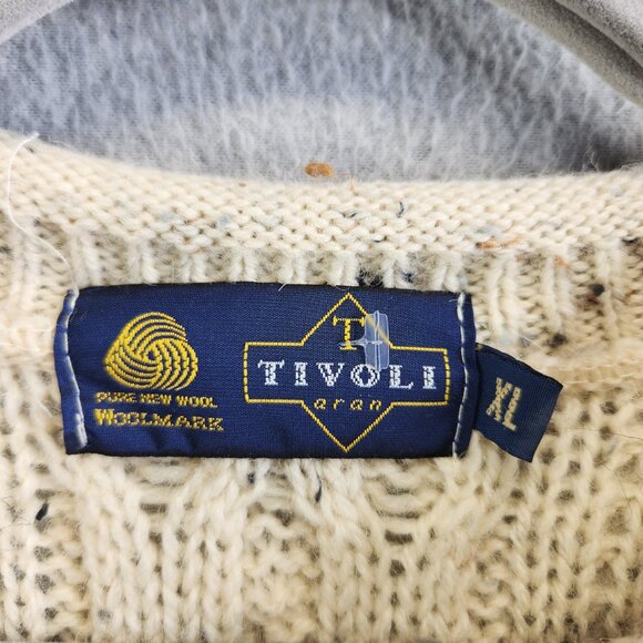 Tivoli Aran Sweater Mens XL Wool Cable Knit Fisherman Irish Celtic Nautical - Picture 7 of 14